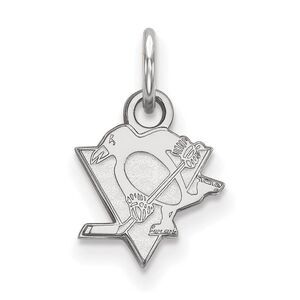 10k White Gold NHL Pittsburgh Penguins XS (Tiny) Charm or Pendant